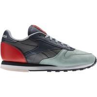 reebok sport cl lthr pm womens shoes trainers in multicolour