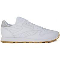 reebok sport classic lthr met diamond womens shoes trainers in white