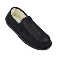 Response Ultra Light Men?s Slippers, Black, Size 9, Faux Leather