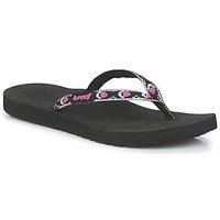 reef womens flip flops sandals shoes in black