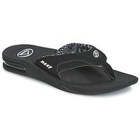 reef fanning girl womens flip flops sandals shoes in black