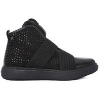 replay scarpa black womens shoes high top trainers in multicolour