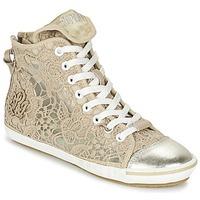 replay highland womens shoes high top trainers in beige