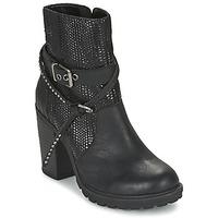 replay metals womens low ankle boots in black