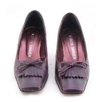 rebeca sanver size 234 purple heeled loafers