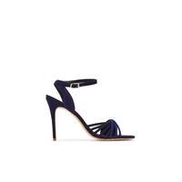 Reiss Billie Twist-Front Heeled Sandals in Royal Blue