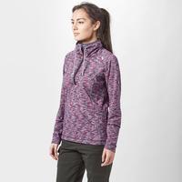 regatta womens atria half zip marl fleece purple purple