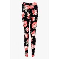 RED FLORAL TEXTURE PANT