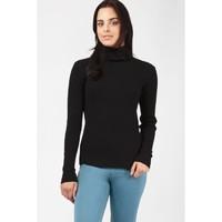 regular length rib roll neck jumper