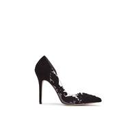 Reiss Tiber Laser-Cut Suede Shoes in Black