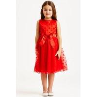 Red Polka Dot Mesh Dress
