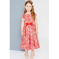 Red Floral Jacquard Dress