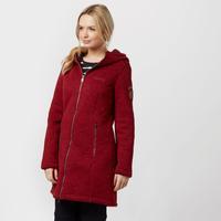 regatta womens radella hooded fleece jacket red red