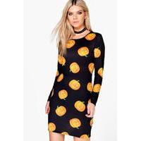 Reema Pumpkin Bodycon Dress - black