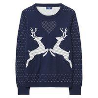 Reindeer Crewneck Jumper - Evening Blue