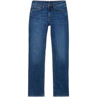 regular classic denim jeans semi light indigo worn in