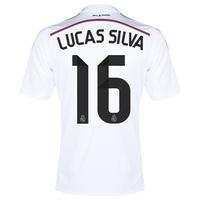 Real Madrid Home Shirt 2014/15 - Kids with Lucas Silva 16 printing, Grey