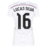 Real Madrid Home Shirt 2014/15 Womens with Lucas Silva 16 printing, Grey