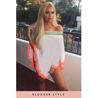 Rebecca White Fringed Beach Dress