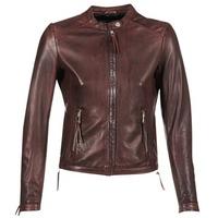 redskins noida womens leather jacket in red