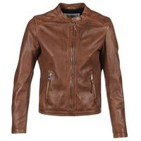 redskins noida womens leather jacket in brown