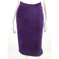 Retro Banana Skins Size S Electric Purple Suede Skirt