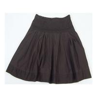 reiss brown calf length skirt size 10