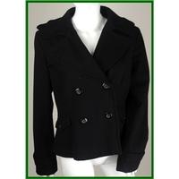 red herring size 16 black wool mix double breasted smart jacket