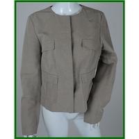 reiss size l beige smart military chic jacket