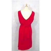 red sisley dress sisley size m red knee length dress