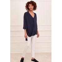 Remix Jersey Wrap Over Blouse