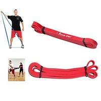 red natural latex rubber gym training resistance band fitness assisted ...