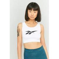 Reebok White Logo Crop Top, WHITE