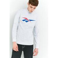 reebok lf retro light grey crewneck sweatshirt grey