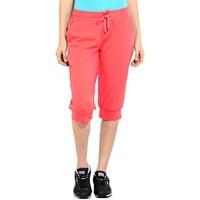 reebok sport el jersey capri 34 womens cropped trousers in pink