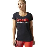 reebok sport rcf graphic crew fef womens t shirt in multicolour