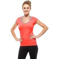 reebok sport one print womens t shirt in orange