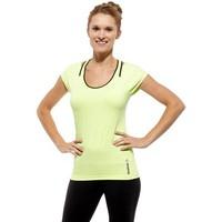 reebok sport one print womens t shirt in yellow