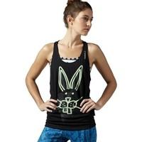 reebok sport y rabbit tnk womens vest top in black