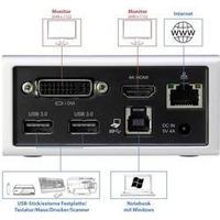 Renkforce Laptop docking station 4K-/ UHD-Dual Video DU3900 Compatible with: u