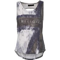 religion retrospective womens vest top in grey