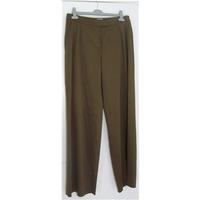 Reiss Wide Leg Brown Stretch Trousers UK Size 12 / Leg Length 34\