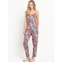 Resort Tile Print Bandeau Jumpsuit