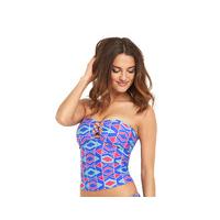 resort mix and match printed bandeau tankini