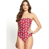 Resort England Printed Cut Out Swimsuit