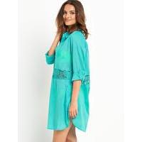 Resort Crochet Panel Shirt