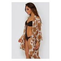 Renegade Paisley Print Long Kimono