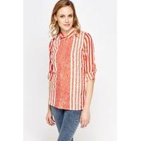 Red Mix Print Blouse