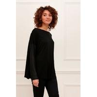 Remix Jersey Sheer Sleeved Top