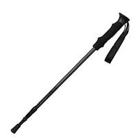 Retractable 3-Section Durable Carbon-Fiber Hiking Stick Trekking Pole - Black